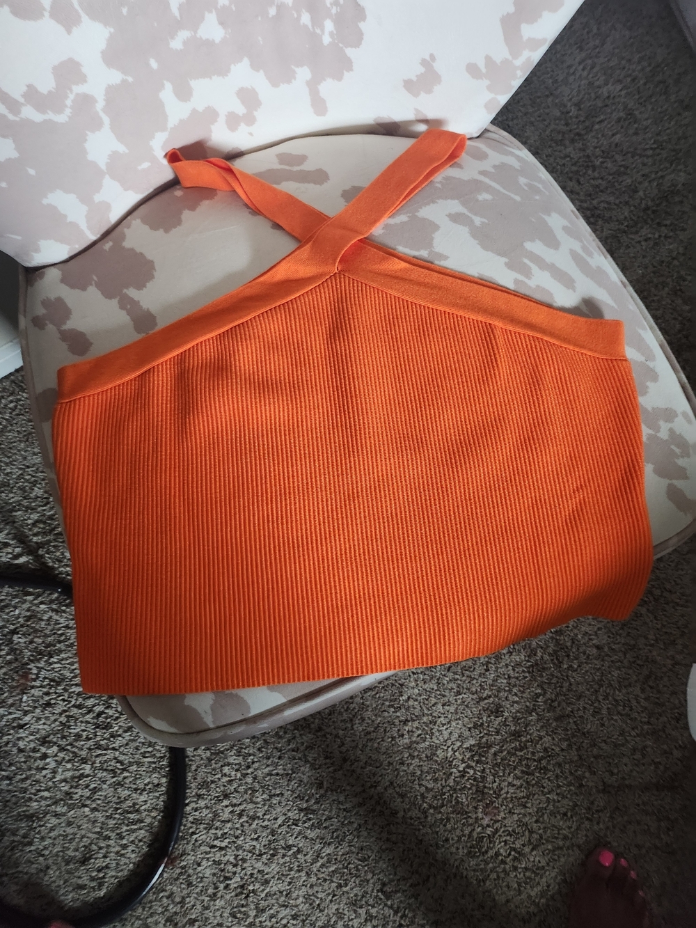 Ribbed Orange Women’s Tank Top